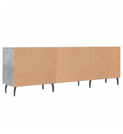 Meuble TV gris béton 150x30x50 cm bois d'ingénierie