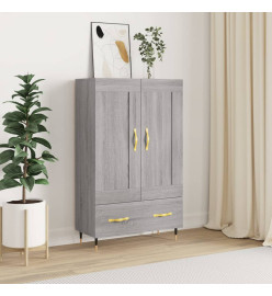 Buffet haut sonoma gris 69,5x31x115 cm bois d'ingénierie