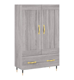 Buffet haut sonoma gris 69,5x31x115 cm bois d'ingénierie