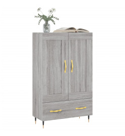 Buffet haut sonoma gris 69,5x31x115 cm bois d'ingénierie