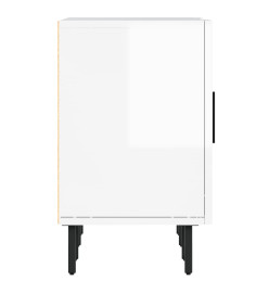 Meuble TV blanc brillant 150x30x50 cm bois d'ingénierie