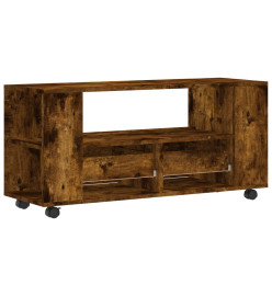 Meuble TV chêne fumé 102x34,5x43 cm bois d'ingénierie