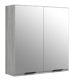 Armoire à miroir de salle de bain Sonoma gris 64x20x67 cm