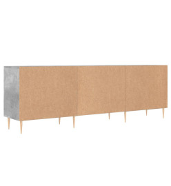 Meuble TV gris béton 150x30x50 cm bois d'ingénierie