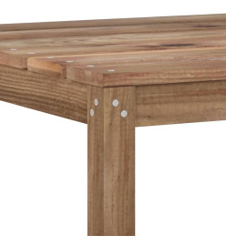 Salon de jardin 2 pcs Marron Bois de pin imprégné
