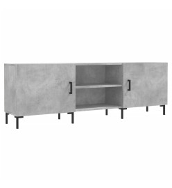 Meuble TV gris béton 150x30x50 cm bois d'ingénierie