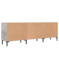 Meuble TV gris béton 150x30x50 cm bois d'ingénierie