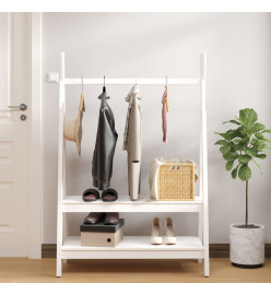 Porte-vêtements Blanc 100x45,5x150 cm Bois de pin massif