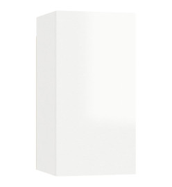 Ensemble de meuble TV 6 pcs Blanc brillant Aggloméré