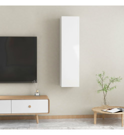 Meubles TV 2 pcs Blanc brillant 30,5x30x60 cm Aggloméré