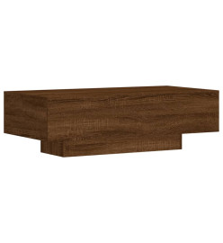 Table basse chêne marron 100x49,5x31 cm bois d'ingénierie