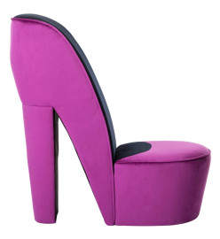 Chaise en forme de chaussure à talon haut Violet Velours