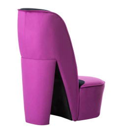 Chaise en forme de chaussure à talon haut Violet Velours