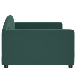 Lit de repos vert foncé 100x200 cm velours