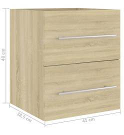 Armoire d'évier Chêne sonoma 41x38,5x48 cm Aggloméré