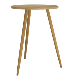 Table de bistro Marron clair Ø60x76 cm MDF et fer