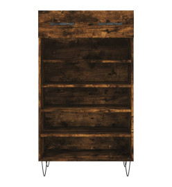 Armoire à chaussures chêne fumé 60x35x105 cm bois d'ingénierie