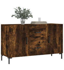 Buffet chêne fumé 100x36x60 cm bois d'ingénierie