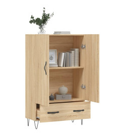 Buffet haut chêne sonoma 69,5x31x115 cm bois d'ingénierie