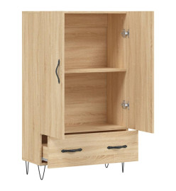 Buffet haut chêne sonoma 69,5x31x115 cm bois d'ingénierie