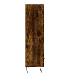 Buffet haut chêne fumé 69,5x31x115 cm bois d'ingénierie