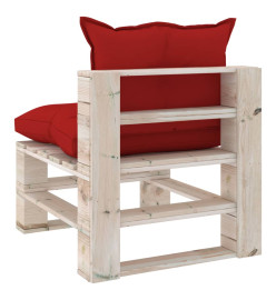 Salon palette de jardin 6 pcs avec coussins bois de pin