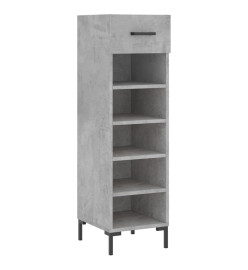 Armoire à chaussures gris béton 30x35x105 cm bois d'ingénierie