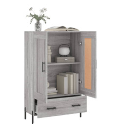 Buffet haut sonoma gris 69,5x31x115 cm bois d'ingénierie