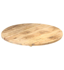 Dessus de table Bois de manguier solide Rond 25-27 mm 50 cm