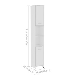 Ensemble de meubles de salle de bain 3 pcs Blanc Aggloméré