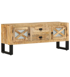 Meuble TV 110x30x45 cm Bois de manguier brut