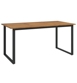 Table de jardin et pieds en forme de U 160x80x75 cm bois acacia