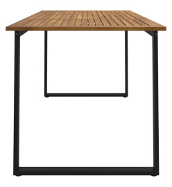 Table de jardin et pieds en forme de U 160x80x75 cm bois acacia