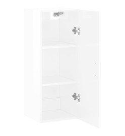 Armoire murale blanc brillant 34,5x34x90 cm