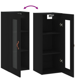 Armoire murale noir 34,5x34x90 cm