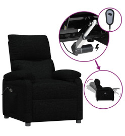 Fauteuil inclinable électrique Noir Tissu