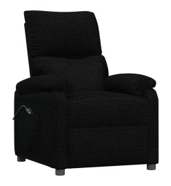 Fauteuil inclinable électrique Noir Tissu