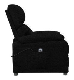 Fauteuil inclinable électrique Noir Tissu