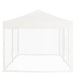 Tente de réception pliable avec parois Blanc 3x6 m