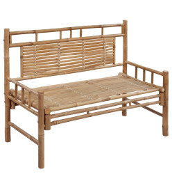 Banc de jardin avec coussin 120 cm Bambou