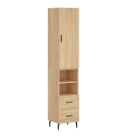 Buffet haut Chêne sonoma 34,5x34x180 cm Bois d'ingénierie