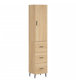 Buffet haut Chêne sonoma 34,5x34x180 cm Bois d'ingénierie