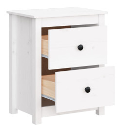 Tables de chevet 2 pcs Blanc 50x35x61,5 cm Bois de pin massif