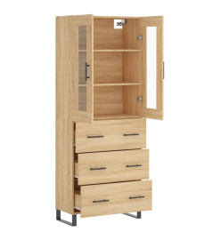 Buffet haut Chêne sonoma 69,5x34x180 cm Bois d'ingénierie