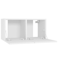 Ensemble de meubles TV 5 pcs Blanc Aggloméré