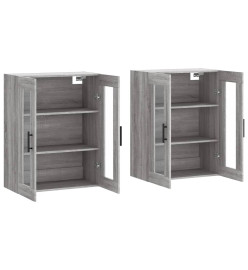 Armoires murales 2 pcs sonoma gris bois d'ingénierie