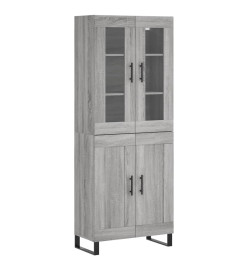 Buffet haut Sonoma gris 69,5x34x180 cm Bois d'ingénierie