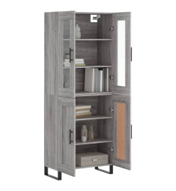 Buffet haut Sonoma gris 69,5x34x180 cm Bois d'ingénierie