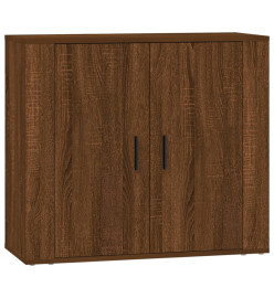 Buffets 3 pcs Chêne marron Bois d'ingénierie