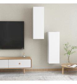 Meubles TV 2 pcs Blanc 30,5x30x90 cm Aggloméré